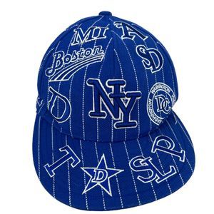 New York Yankees All Stars Sports MLB Baseball Cap Blue Pin Striped L 7.5